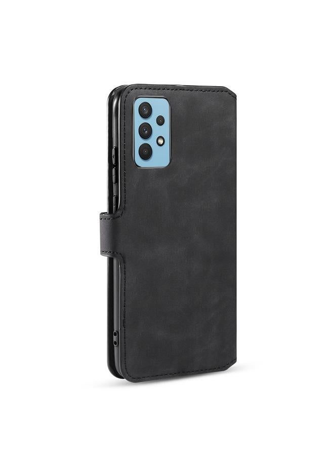 Dg Ming Case For Samsung Galaxy A32 4G Retro Oil Side Horizontal Flip Leather Case with Holder & Card Slots & Wallet - Image 3