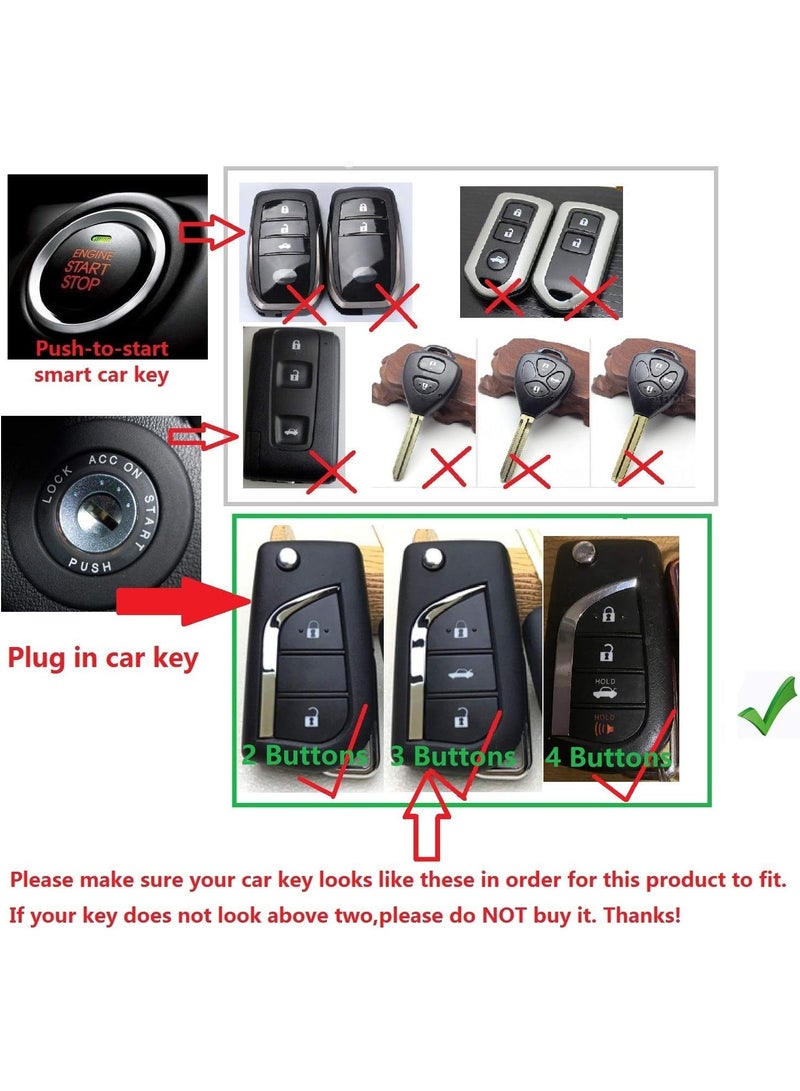 غطاء مفاتيح من السيليكون لسيارات تويوتا 4Runner Avalon CHR Camry Corolla Fortuner Highlander RAV4 Sequoia Tacoma Tundra - Image 2