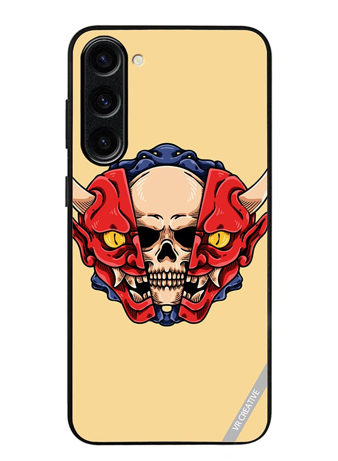 VR CREATIVE Protective Case Cover For Samsung Galaxy S23 FE Skull Inside Demon Oni Mask Design Multicolour - Image 1