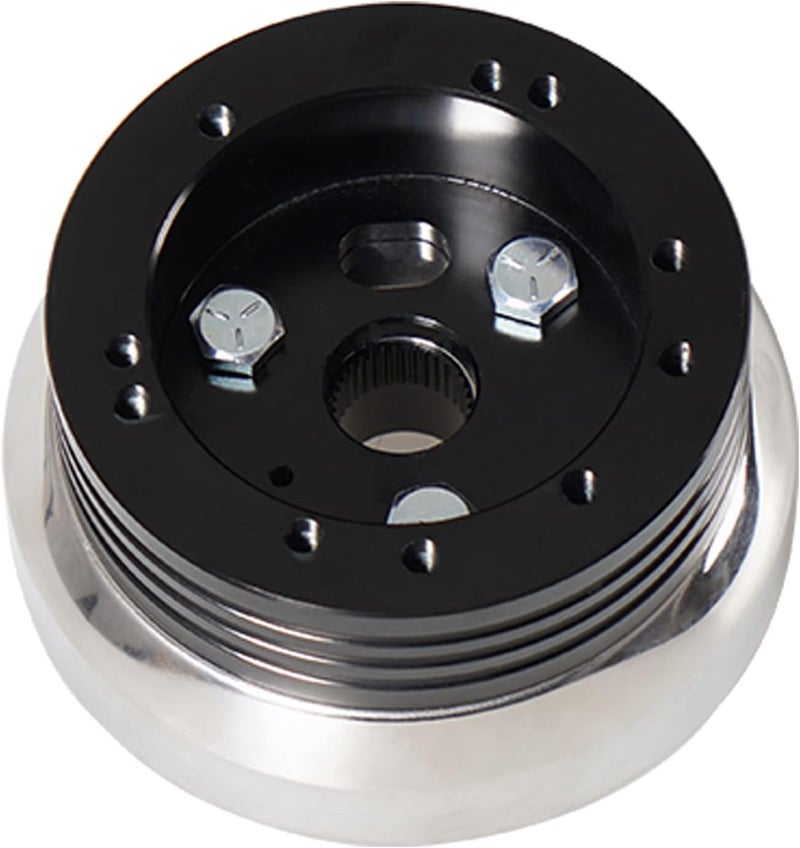 YIUIY 5 & 6 Hole Billet Steering Wheel Hub Adapter - Black - Image 5