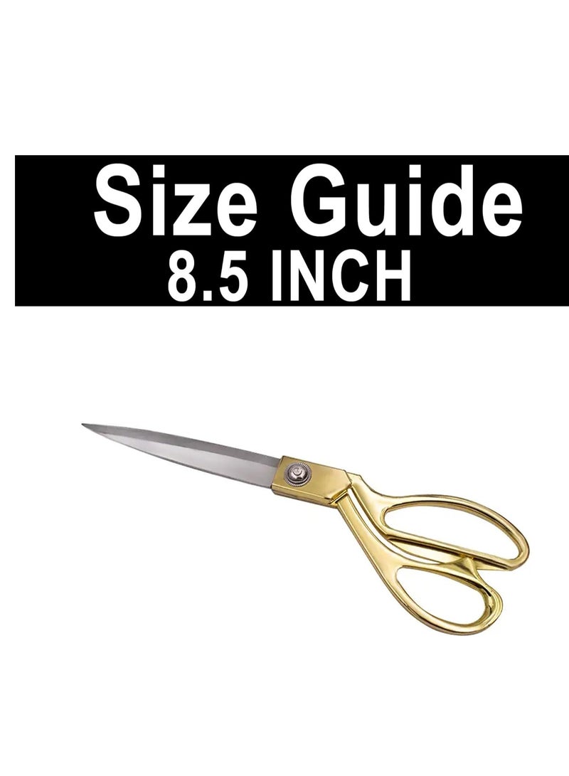 Multi-Purpose Sharp Stainless Steel Tailor's Scissors for Sewing, Crafts, Kitchen, Office (Golden Scissors - 21.5cm) - Image 2