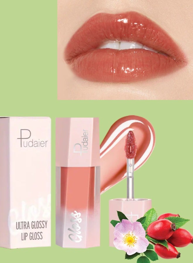 pudaier Ultra Glossy Lip Gloss Diamond Matte Lip Oil Gloss Glitter Metallic Liquid Lipstick Glitter Shimmer Lip Glaze Shimmery Finish High Pigment Long Lasting Lip Gloss Tint Makeup 04 - Image 1