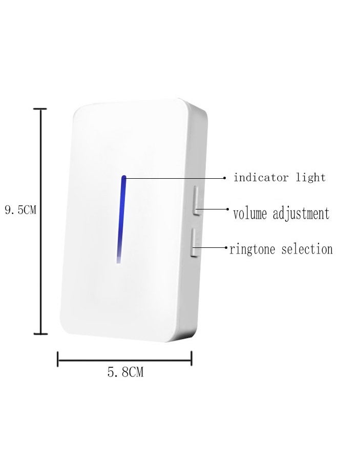 Generic - 2 Pieces Long Distance Transmission of Wireless Doorbell with Multiple Ring Tones Available - Image 1