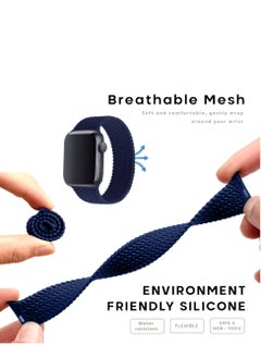 Modernity MODERNITY Braided Silicone Solo Loop Bands Compatible with Watch Band 42mm 44mm 45mm 49mm, Stretchy Sport Strap Compatible for iWatch Series 9/8/7/6/5/4/3/2/1/SE/Ultra  - Image 4
