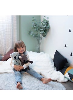 Les Deglingos Trankilou Koala Mom & Baby Plush Toy - Grey, Soft Corduroy, Eco-Friendly, Suitable for Babies & Toddlers  - Image 5