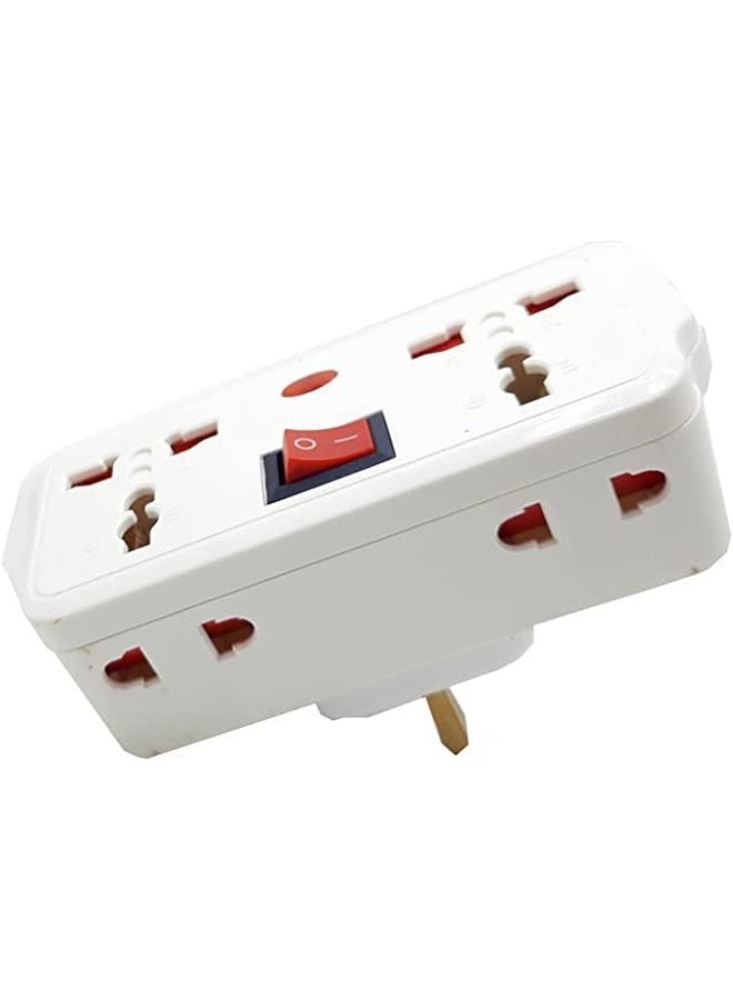 ECVV Universal Adapter with 4 Electrical Multi socket plug, Multiple Outlet Extender, Side Outlet Splitter Box, Wall Tap Power Plug Expander for Home And Office Use - Image 1