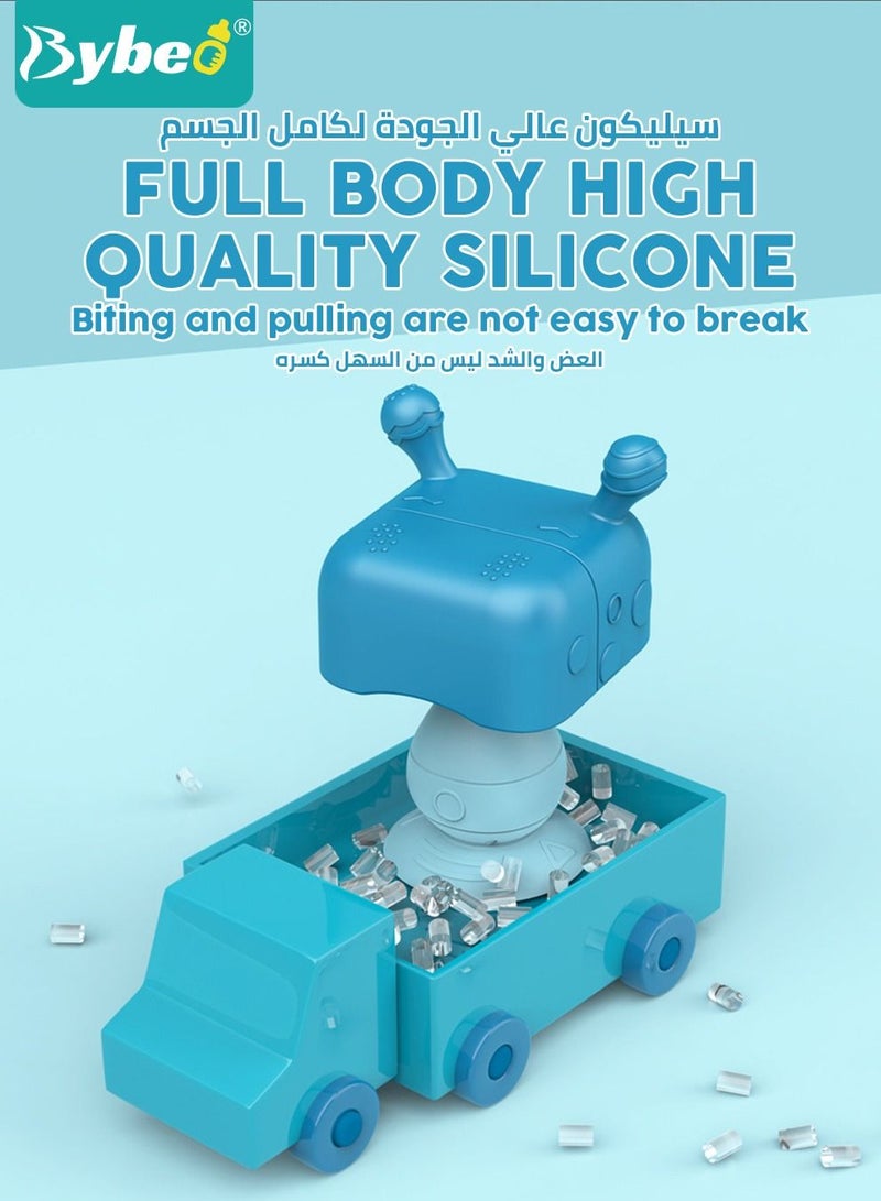 بيبو قطعتين من ألعاب تسنين الرضع من السيليكون مع صندوق تخزين، ألعاب تسنين مضادة للقيء للرضع، خالية من مادة BPA، مهدئة للعناية الصحية بالأسنان للرضع، وأدوات مضغ الطفل. - Image 3