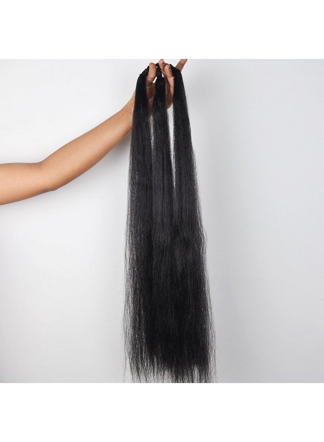 blushia Hair Extensions Parandi Choti Hair For Women | Artificial Hair Choti For Women 30 Inches Black - Image 2