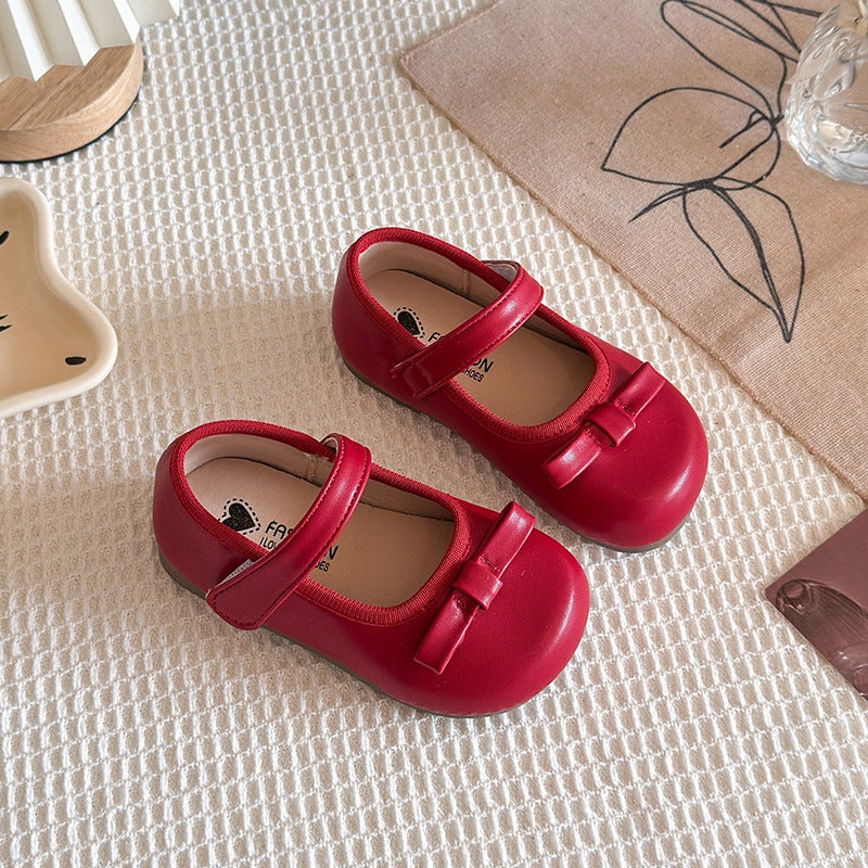 Girls'' Leather Shoes 2026 Summer New Style Kidsren''s Princess Shoes Baby Soft-Soled Non-Slip Dance Student Shoes Spring & Fall Style - Image 2