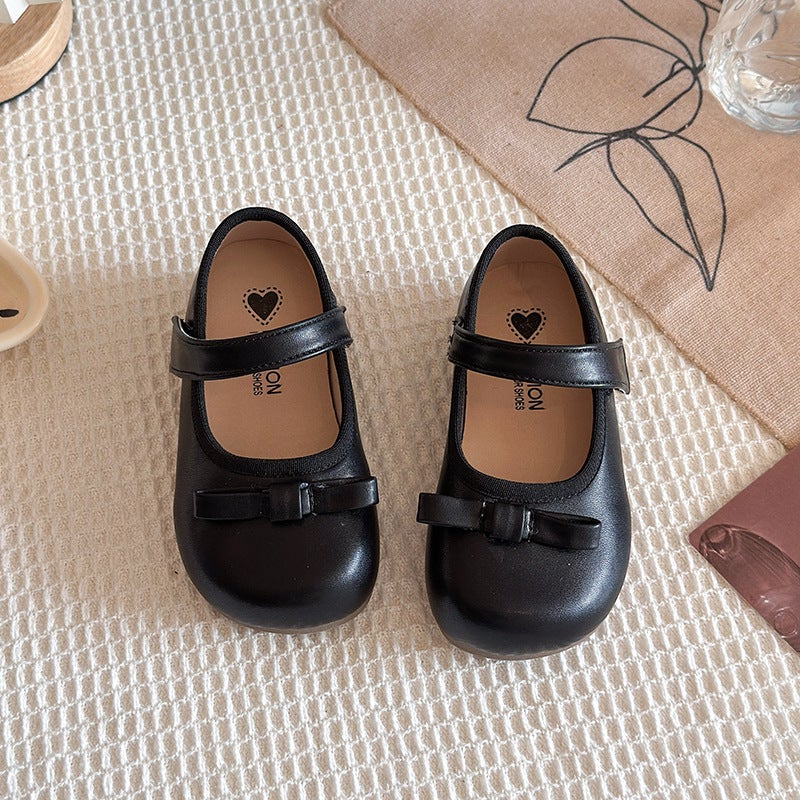 Girls'' Leather Shoes 2026 Summer New Style Kidsren''s Princess Shoes Baby Soft-Soled Non-Slip Dance Student Shoes Spring & Fall Style - Image 1