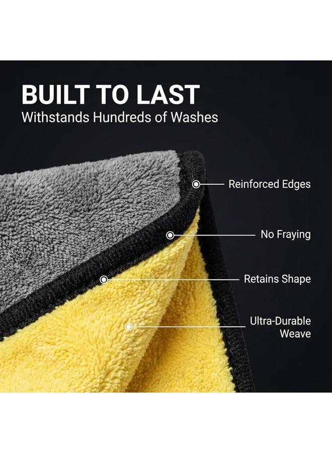 Miraclean Professional Grade Drying Towels - 15 x 15 inches, Highly Absorbent Microfiber Towel Set for Superior Cleaning and Drying Performance - Car Drying & Kitchen Towel - Pack of 3 - Image 2