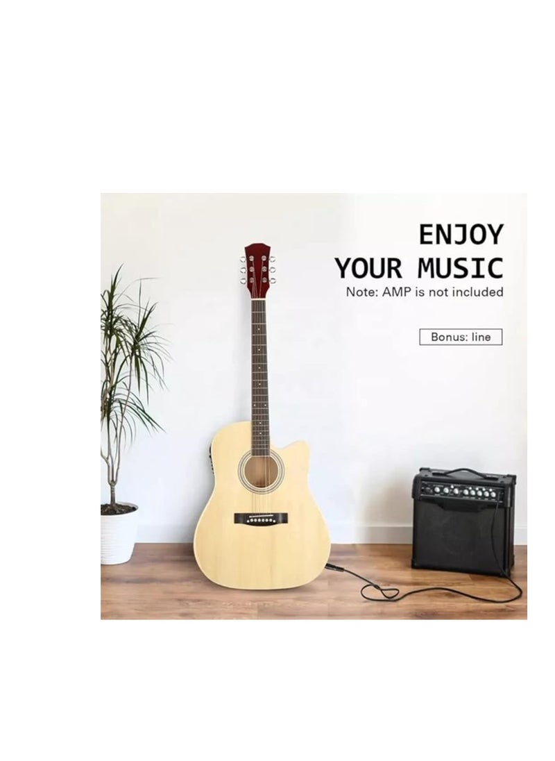 Megarya - Cutaway Electro Acoustic Guitar (Natural) - Image 1