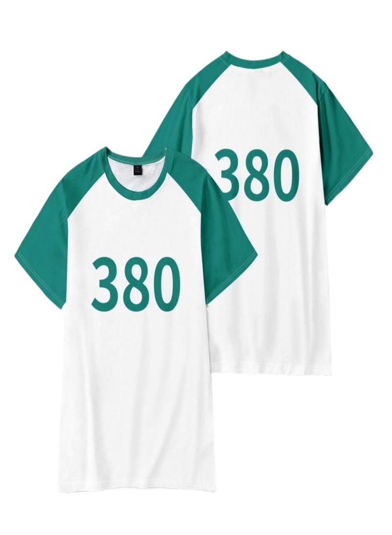 Squid Game 380 Costume Cosplay Short Sleeve Top TShirt Tee for Boys Girls Kid Men Women Youth - Image 1