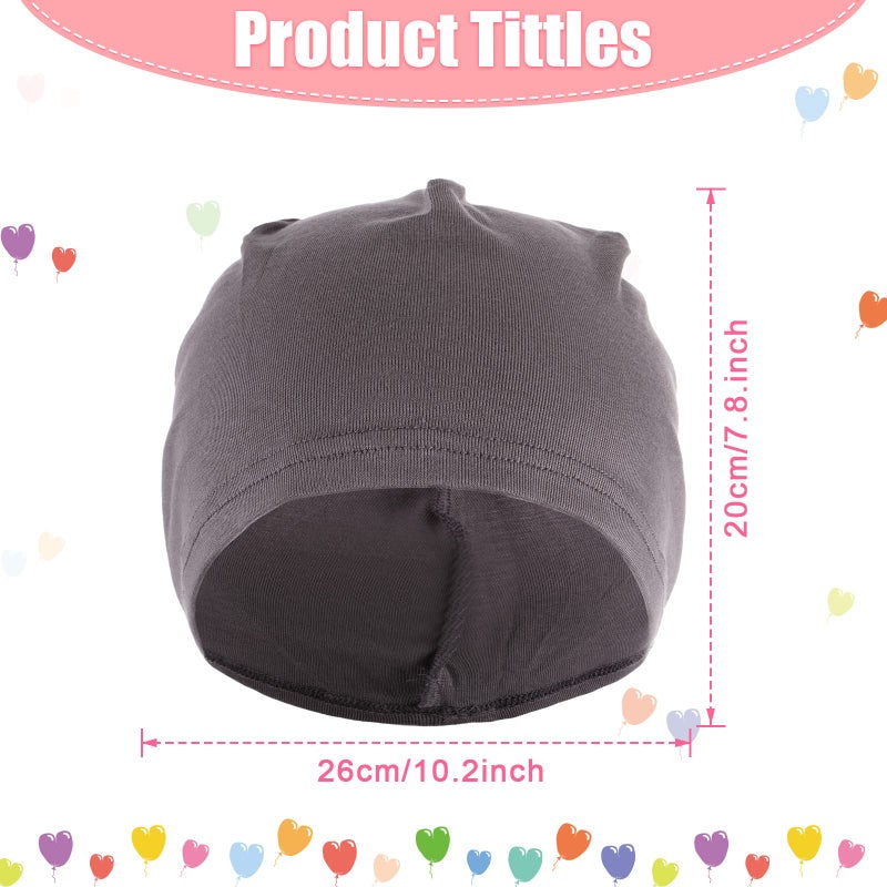 Zhanmai Zhanmai 4 Pieces Fiber Sleep Cap Multifunctional Skull Caps Headwear Frizzy Hair Sleep Hat Breathable Hair Sleeping Cap Helmet Liner Hard Hat Beanie Cap for Women Black - Image 2