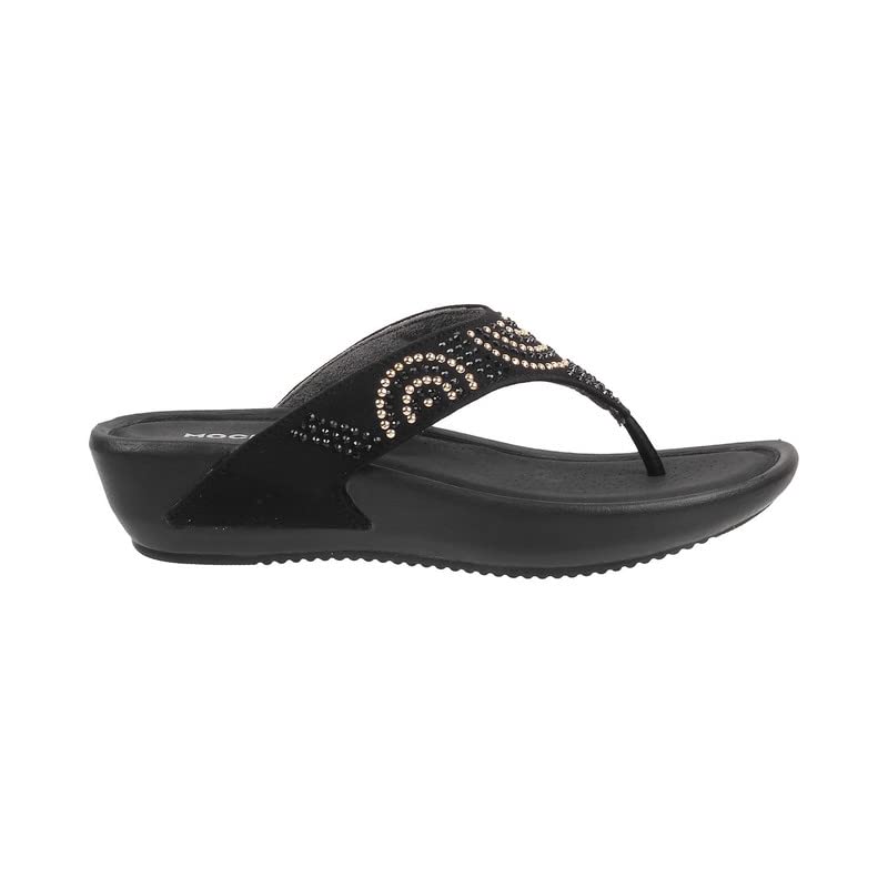 Mochi Women's Faux Leather Black Fashion Heel Sandals UK/6 EU/39 (32-21) - Image 3