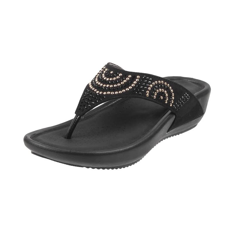 Mochi Women's Faux Leather Black Fashion Heel Sandals UK/6 EU/39 (32-21) - Image 1