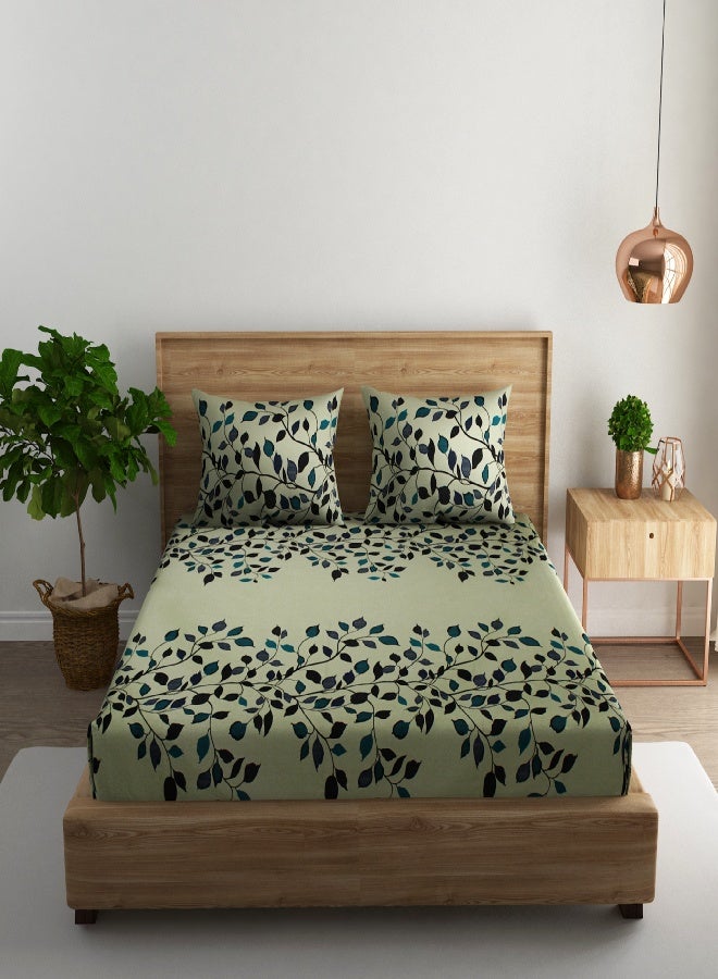 RISHAHOME 3-Piece 180 TC Cotton Bedsheet Set Single Size – Premium Printed Collection with 2 Pillow Cases - Image 2