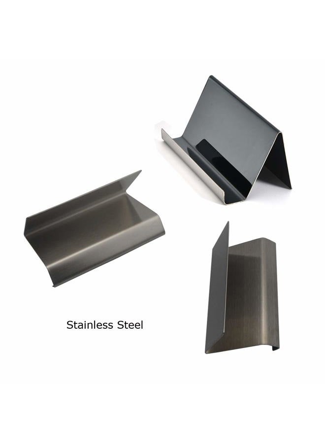 Enyuwlcm Metal Business Card Holder for Desk Business Card Display for Office Tabletop Counter Organizer (Black, 2 Packs) - Image 4