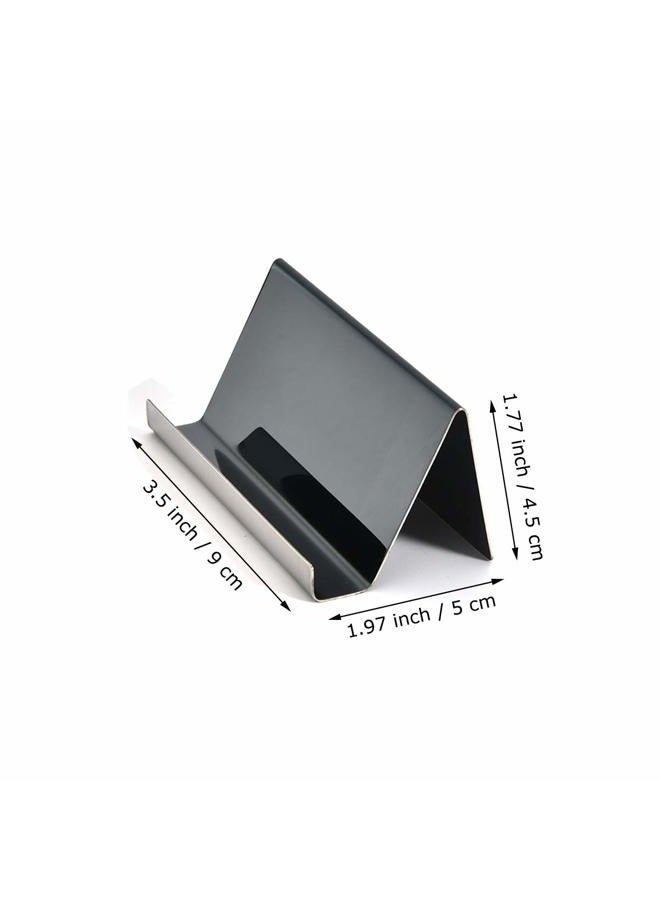 Enyuwlcm Metal Business Card Holder for Desk Business Card Display for Office Tabletop Counter Organizer (Black, 2 Packs) - Image 2