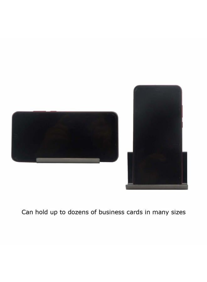 Enyuwlcm Metal Business Card Holder for Desk Business Card Display for Office Tabletop Counter Organizer (Black, 2 Packs) - Image 5