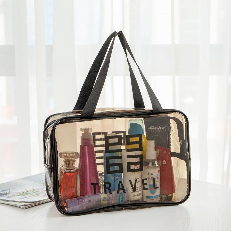 Cosmetic Bag Satchel Pvc Popular Large Capacity Satchel Transparent Waterproof Cosmetic Toiletry Bag Multifunctional Storage Bag - Image 3