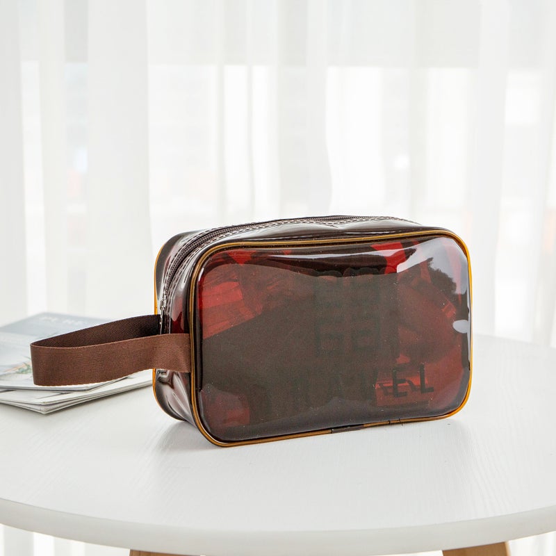 Cosmetic Bag Satchel Pvc Popular Large Capacity Satchel Transparent Waterproof Cosmetic Toiletry Bag Multifunctional Storage Bag - Image 1
