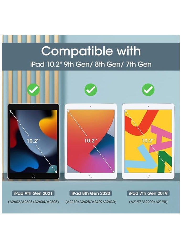 Procases iPad 10.2 Case 9th Gen 2021/ iPad 8th Gen 2020/ 7th Gen 2019, Slim Stand Hard Back Shell Protective Smart Case Auto Wake/Sleep Cover for 10.2 Inch iPad 9/8/7 -Navy Visit the ProCase Store - Image 3