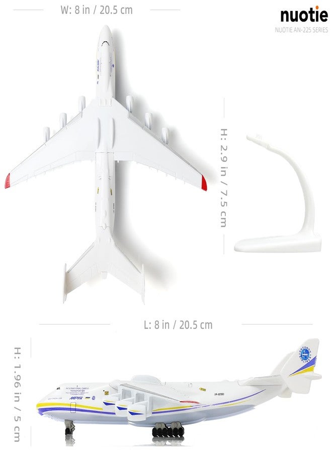 NUOTIE 1/400 Scale Antonov-225 Mriya Military Transport Aircraft Miniature Ukrainian Painting Metal Diecast Transport Aircraft Model with Metal Stand for Airline Enthusiasts Adults Collection or Gift - Image 2