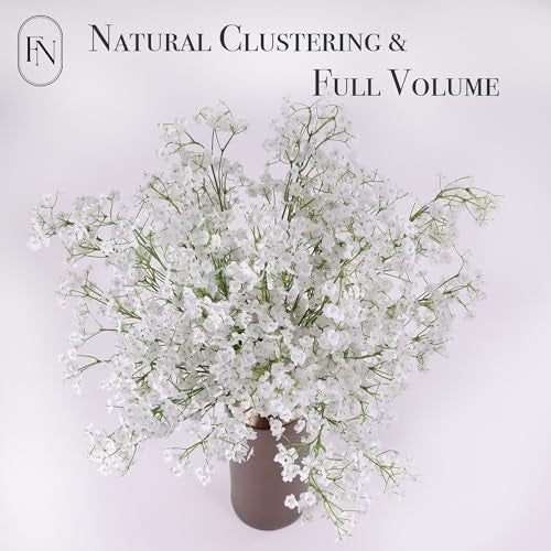 FLORANET Artificial Baby's Breath (12 Pack) - 26" Real Touch Silk Stems for Wedding Bouquets, Centerpieces, Home Decor - Hyper-Realistic Faux Flowers for DIY, Vase Arrangements & Bridal Events - Image 4