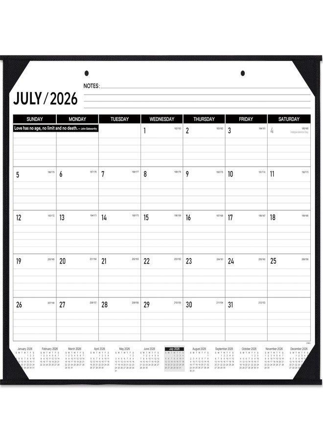 Feteulo 2026-2027 Desk Calendar - JUL. 2026 - DEC. 2027, 22" x 17", Large Desk Calendar 2026-2027, 18 Monthly Large Desk/Wall Calendars 2-in-1, Corner Protector, Desk Pad, Large Ruled Blocks - Image 1