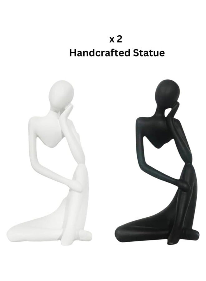 Lukadah Sculpture Statues Figurines for Home Decor, Office, Shelves, Living Room, Bookshelf, TV, Cabinets, Desk Decor, Table Centerpieces, Modern Room, Entryway, Dining Table - Image 3