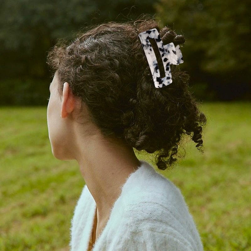 Magicsky 4PCS Hair Claw Clips, Acrylic Hair Banana Barrettes, Celluloid French Butterfly Jaw Clips,Tortoise Shell Grip Pin Teeth Clamp -Leopard print Stylish Hair Accessories for Women Girls,Long Size - Image 3