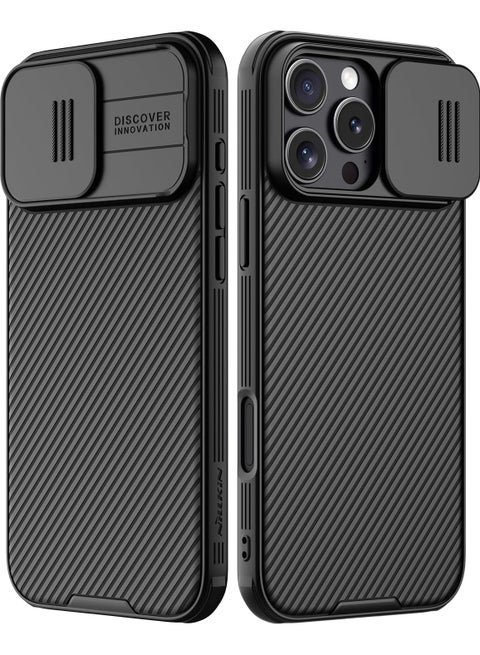 Nillkin Case Cover CamShield Pro  Case With Slide Camera For Iphone 16 Pro Max (Black)
