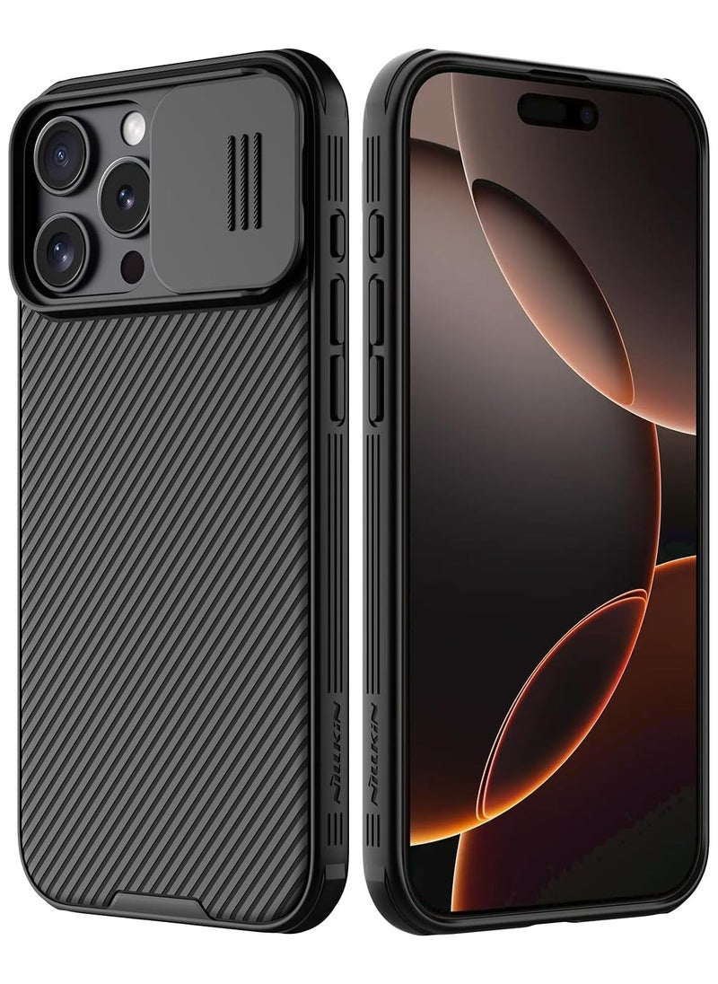 نيلكين جراب  نيلكين كام شيلد برو مع قطعه جرار لحمايه الكاميرا  لموبايل Iphone 16 Pro Max    (اسود)  - Image 2