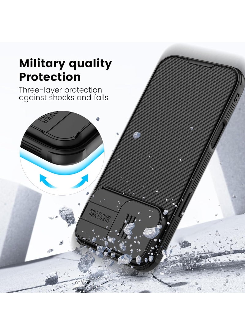 نيلكين جراب  نيلكين كام شيلد برو مع قطعه جرار لحمايه الكاميرا  لموبايل Iphone 16 Pro Max    (اسود)  - Image 4