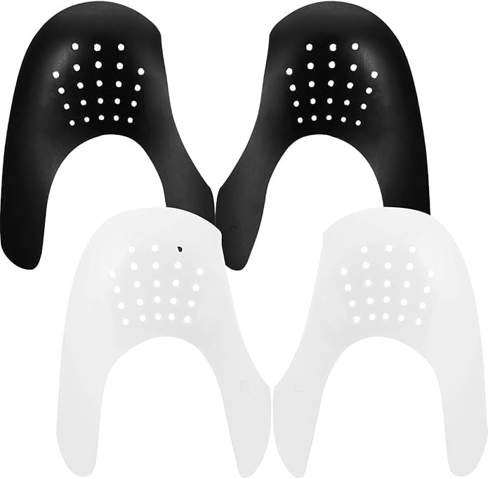 SITANSH Shoe Protectors for Air Force Anti-Wrinkle Shoes Protectors for Men's Soft Material Sneaker Guard Shoes Protector No Creases Shoes for Protection Safety Guard (1 Black & 1 White - 2 Pair) - Image 1