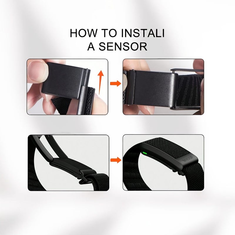 Gray Nylon Breathable Replacement Band for Whoop 5.0 Fitness Strap - Image 3