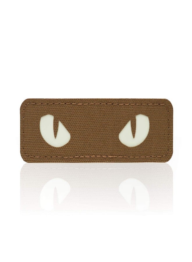 M-Tac Cat Eyes - Glow in The Dark - Morale Patches Tactical Patch Military Combat Hook Fasteners (Coyote - GITD) - Image 1