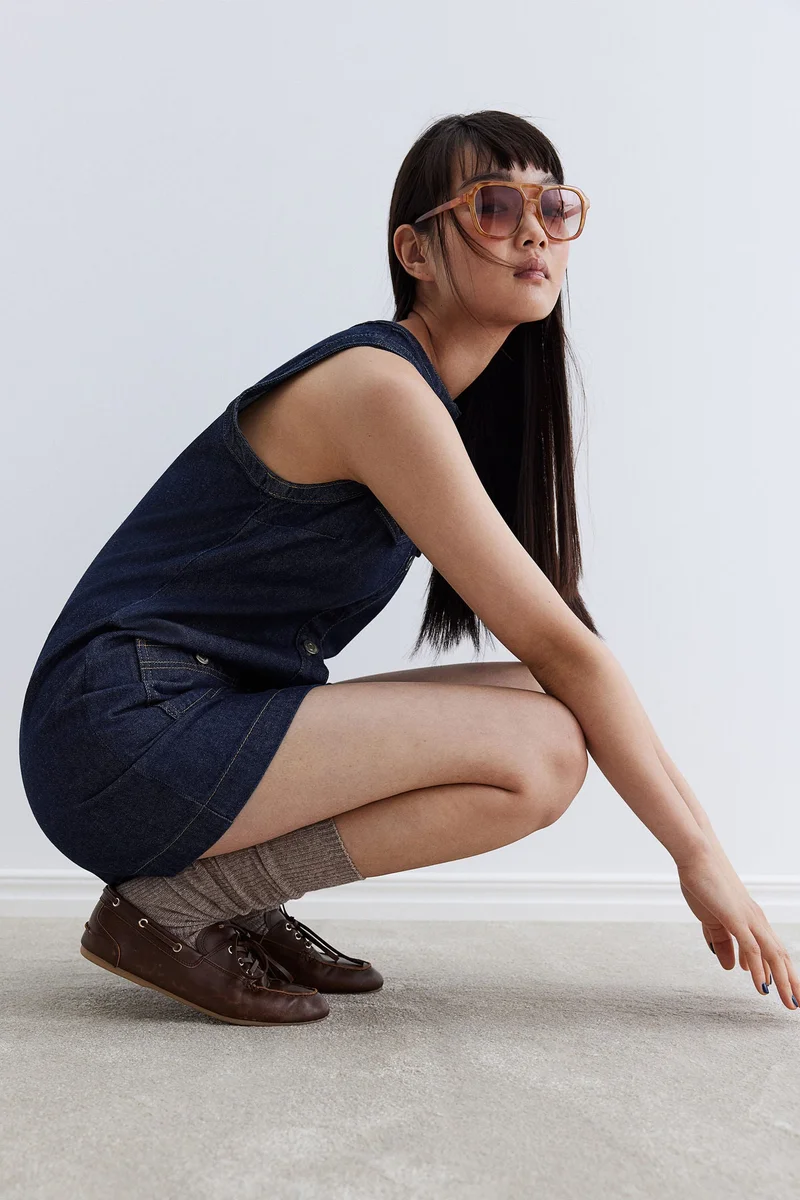 H&M Button-front denim dress