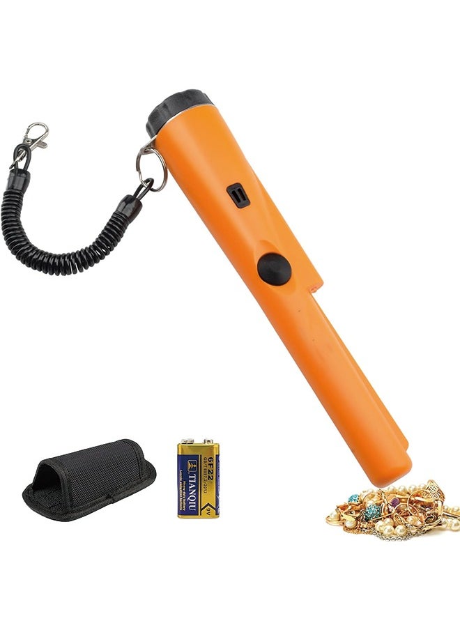 Generic Metal Detector Pinpointer, Professional Waterproof Handheld Pin Pointer Wand, Search Treasure Pinpointing Finder Probe with 9V Battery for Adults, Kids - Orange  - Image 2
