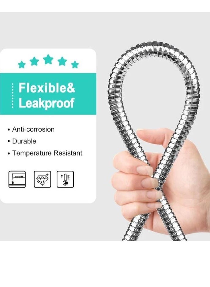 QUALITY 120cm Flexible Stainless Steel Shower Hose Pipe with One Year Guarantee – High Quality Water Flow Pipe for Handheld Shower Head  - Image 3