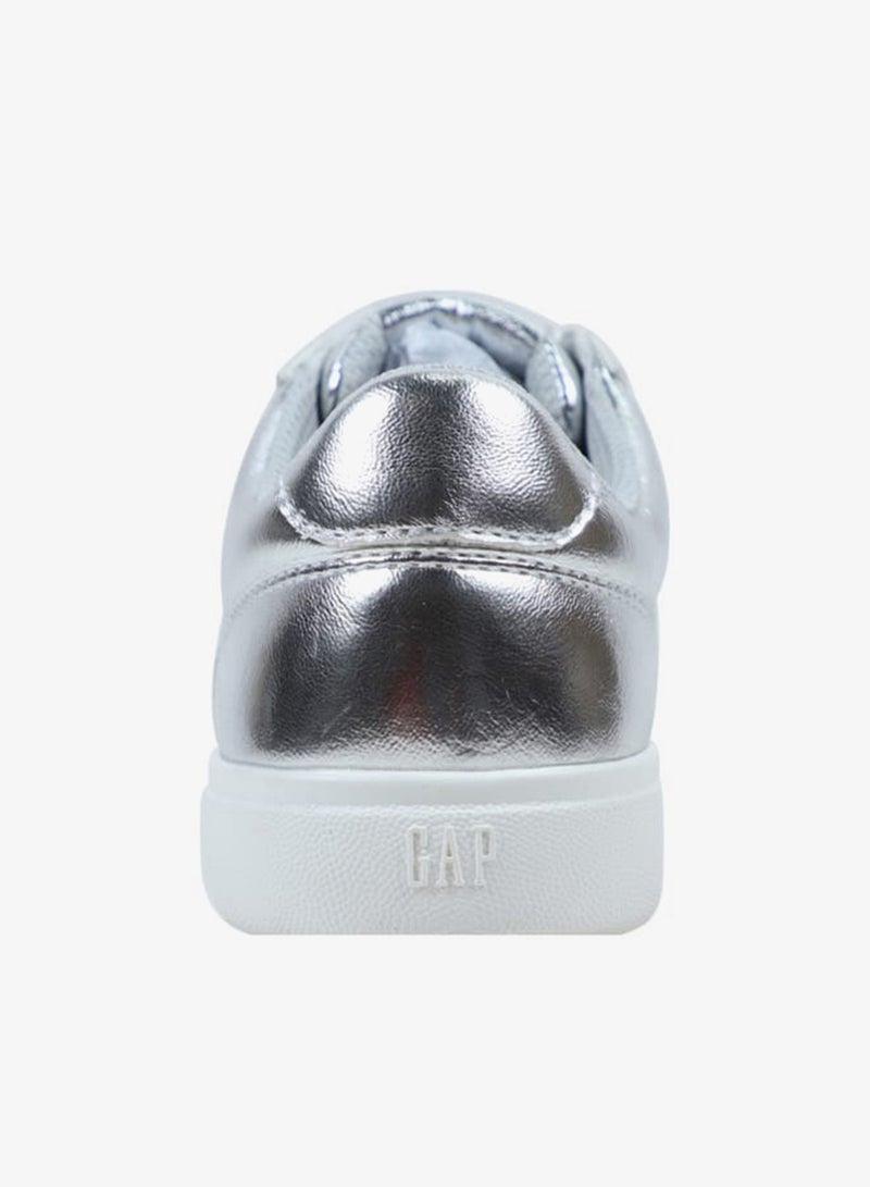GAP Girls' Metallic Sneakers with Lace-Up Closure - SEATTLE - Image 3