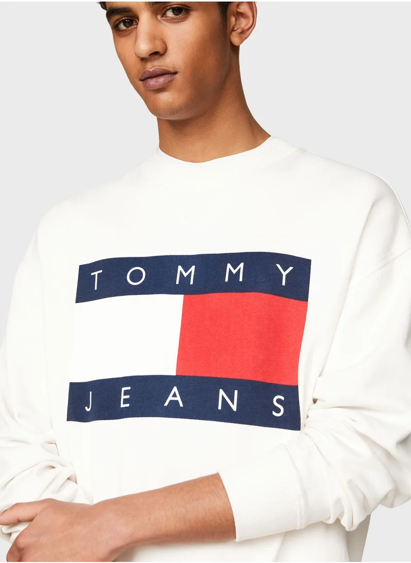 TOMMY JEANS Big Flag Crew Neck Sweatshirt