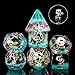 Cusdie 7Die Dice DND Polyhedral Dice Set Filled with Animal for Role Playing Game DD Dice Panda wBamboo - Image 2