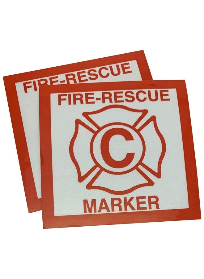 2 Pack Child Fire Rescue Marker Window Decals Alert Fireman of Children