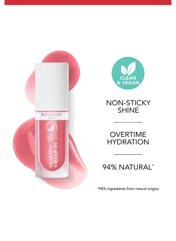 BOURJOIS PARIS Healthy Mix Clean S.O.S Lip Oil - 03 - Straw’Bisous, 4.5ml