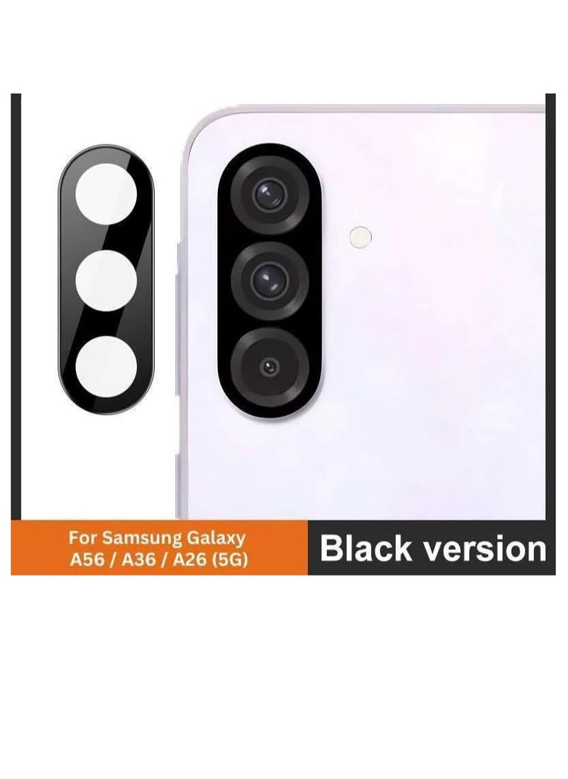 for Samsung Galaxy A56 / A36 / A26 Camera Lens Protector, Individual Metal Ring Tempered Glass Lens Cover, [Strong Adsorption] Scratch Resistant...