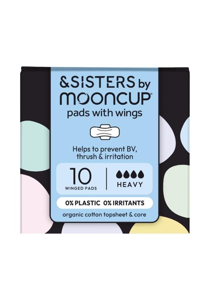 Heavy Sanitary Pads with Wings - 10 Count
