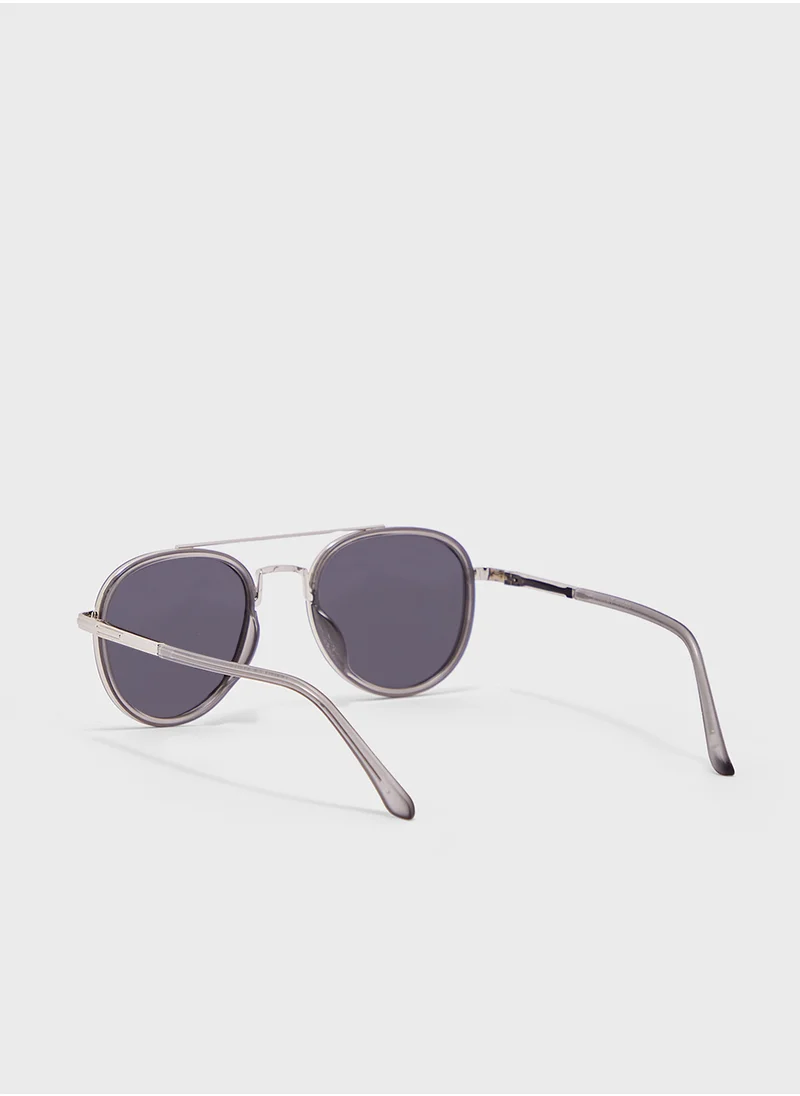 Robert Wood Polarized Lens With Spring Arms Aviator Sunglasses