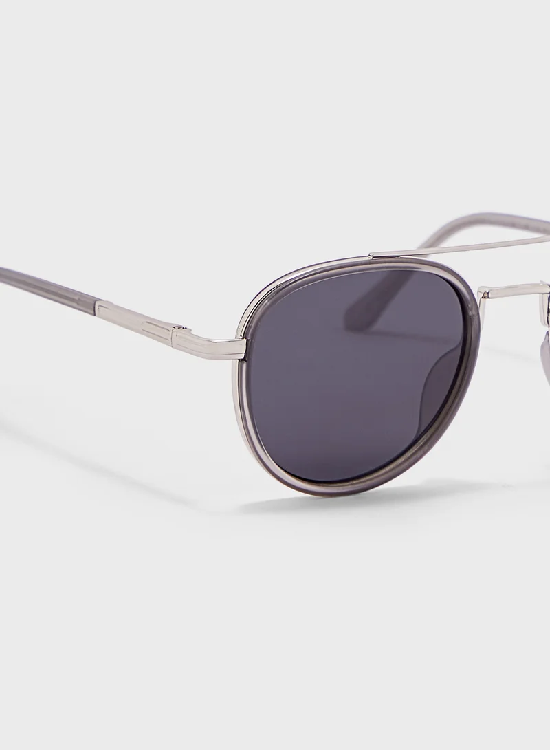 Robert Wood Polarized Lens With Spring Arms Aviator Sunglasses